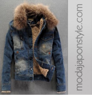 Japon Style Kürklü Ceket Mont Kaban